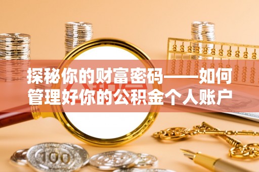 大武探秘你的财富密码——如何管理好你的公积金个人账户信息