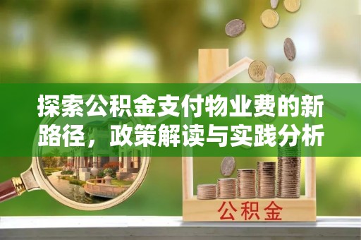 大武探索公积金支付物业费的新路径，政策解读与实践分析