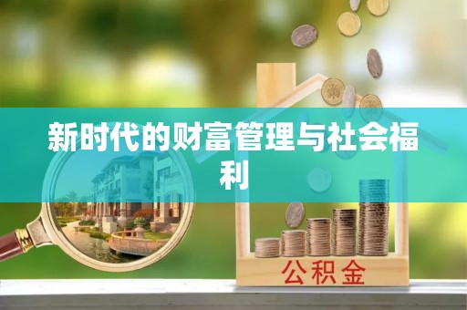 大武新时代的财富管理与社会福利