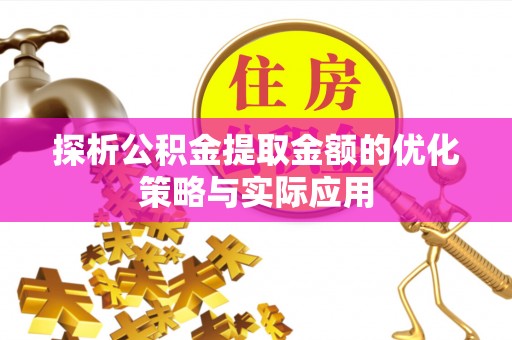 大武探析公积金提取金额的优化策略与实际应用