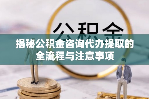 大武揭秘公积金咨询代办提取的全流程与注意事项