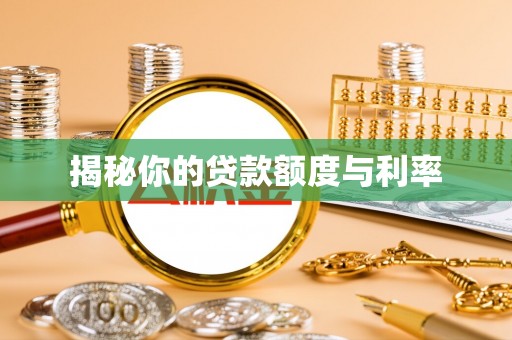大武揭秘你的贷款额度与利率