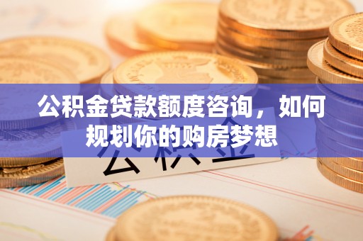 大武公积金贷款额度咨询，如何规划你的购房梦想