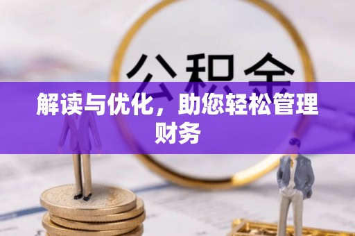 大武解读与优化，助您轻松管理财务