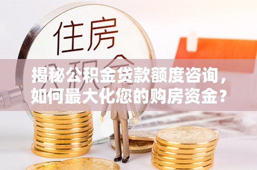 大武揭秘公积金贷款额度咨询，如何最大化您的购房资金？
