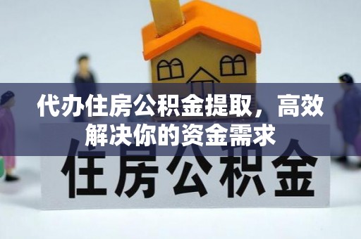 大武代办住房公积金提取，高效解决你的资金需求