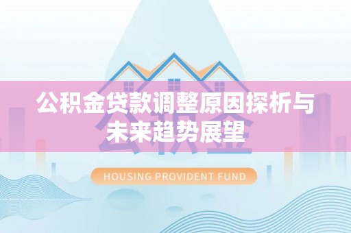 大武公积金贷款调整原因探析与未来趋势展望